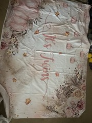 It’s Twins Party Banner. 60 by 80 Inches.