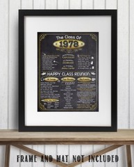 High School Reunion Class 1978 – 11×14 Unframed Poster Perfect Party Decoration