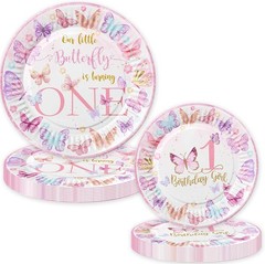 Butterfly First Birthday Decorations Girl Pink Our Little Butterfly is Turning