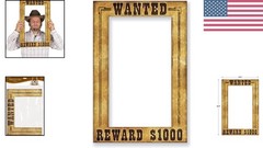 Lightweight Western Wanted Frame for Photo Booth – 15.5″ x 23.5″ Decor