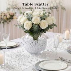 1000PCS Clear Acrylic Fake Diamonds – Vase Filler, Table Scatter Decor, DIY Craf