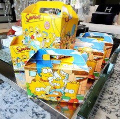 SIMPSONS GIFT BOX CAKE TOPPER CUPCAKE BALLOON BANNER SUPPLIES DECORATIONS