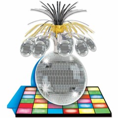 Disco Ball Centerpiece 13″ Foil 1970’s 70’s Party Tableware Decorations Supplies
