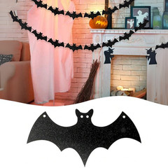Bat Banner Bat Wreath Banner Halloween Bat Decorations Haunted Home Yard Decor