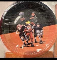 Anime Naruto Birthday Party Decorate Supplies Set，Banner Plates Cake Toppers