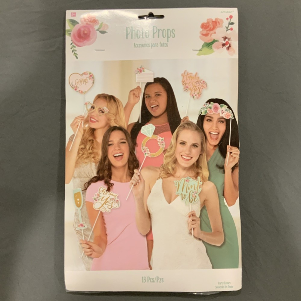 Mint To Be Wedding Engagement Bridal 13ct. Photo Booth Props Party Supply New