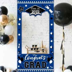 1pc, 2025 Graduation Vinyl Background Photo Frame and 1set Congrats Class
