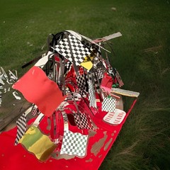 Racing Party Decorations Red, White, Black, Green