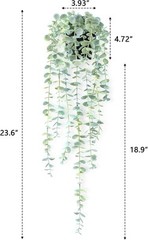 Fake Hanging Plant Eucalyptus Artificial Faux Plants Indoor Small Wall Green