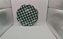 Green Gingham Plaid Party Tableware Set (Plates, Cups, Napkins, Utensils)