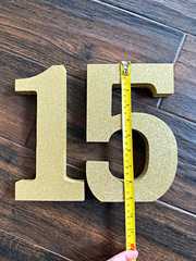 Glitter Gold Numbers 1 51 5 15 Party Decoration Home Supplies birthday table