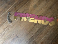 Ankyo Development Co «FRIENDS GIVING» Multicolor 56″ Banner w/ Jute Tassels NEW
