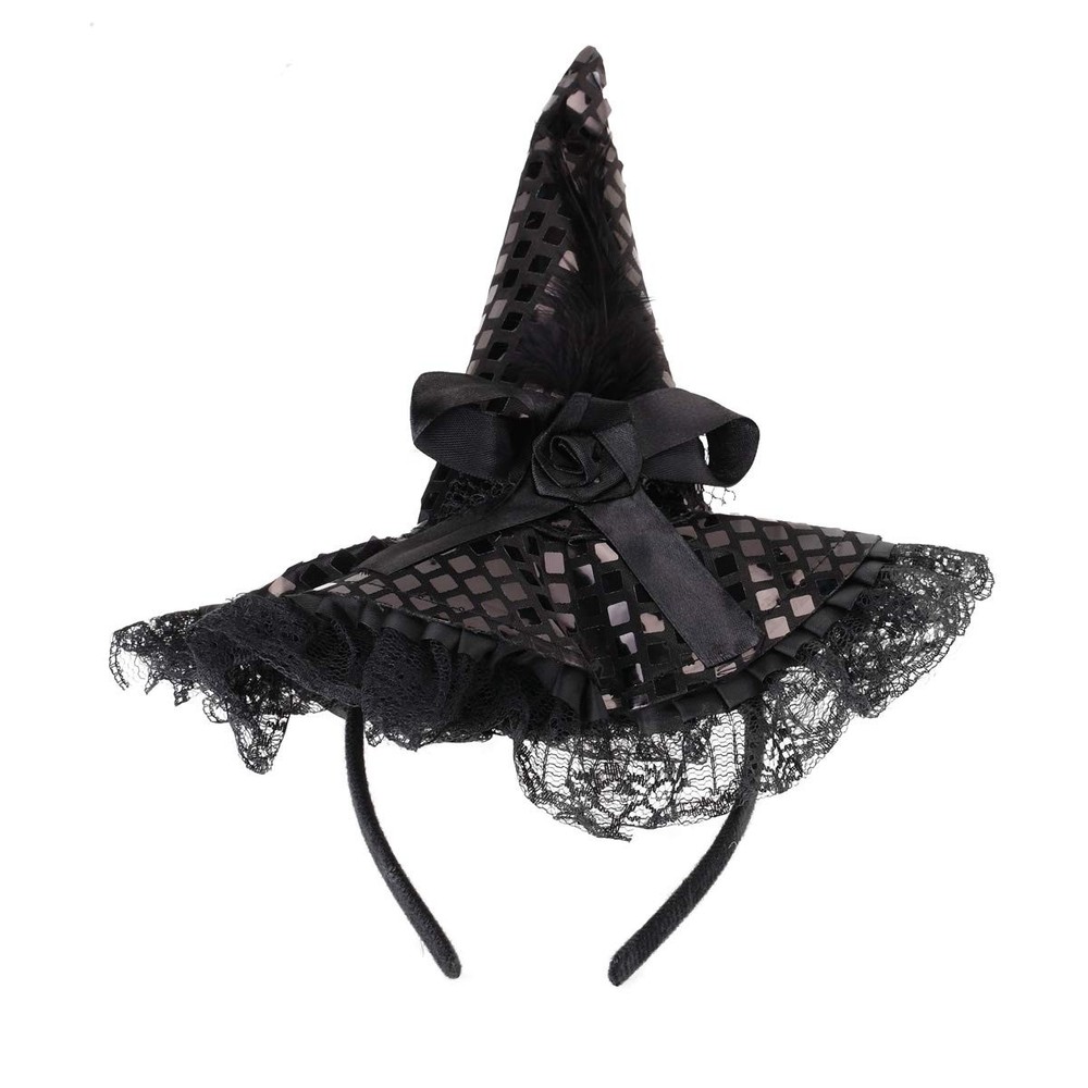 Halloween Witch Hat Headband for Halloween Costume Dress up Party Supplies (B…