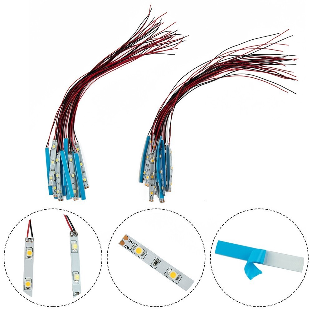 Brand New 15 * LED Light Strip Light Strip 10pcs 50 X 8 X 2.5mm Light Strip