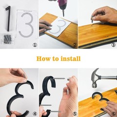 5″ Floating Stainless Steel Address House Number, Modern Metal Anti-Rust Hous…
