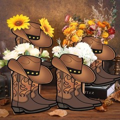 10 Set Western Cowboy Boots Flower Boxes Centerpieces Boot Vase Party Decorat…