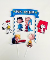 Happy Birthday Charlie Brown Snoopy Cake Topper