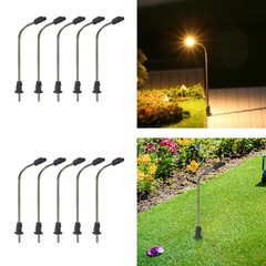 10pcs Z Scale Model Train Lamps Railroad Lamp Posts Led Street Building Light
