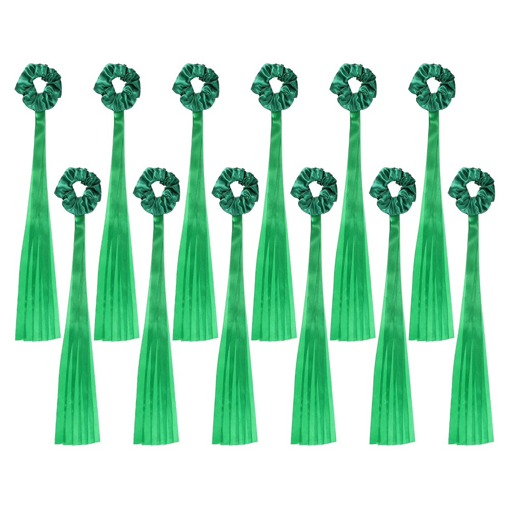 Rainbow Dance Ribbons, Wrist Streamers 20″ & 12 Pcs & Green