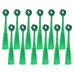 Rainbow Dance Ribbons, Wrist Streamers 20″ & 12 Pcs & Green