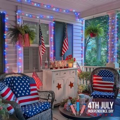 8 Modes Starry 100 LED Patriotic String Lights – 33ft Outdoor/Indoor Celebration