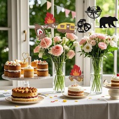 Camping Party Centerpiece Sticks Camp Theme Birthday Table Topper 12 PCS