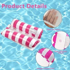2 Pack Pool Floats Adult, 4-in-1 Inflatable water Hammock, 3 Tubes Inflatable…