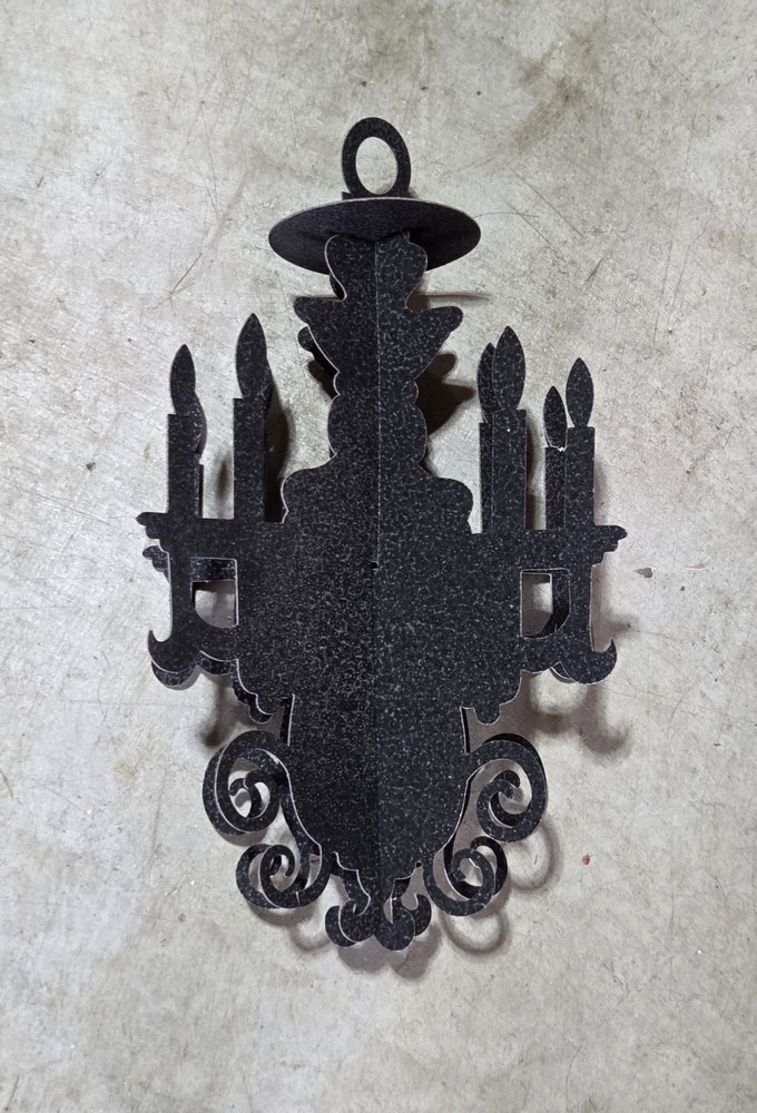 HD Cardstock Black Glitter 3D Chandeliers 2 Styles 4 of Each Style