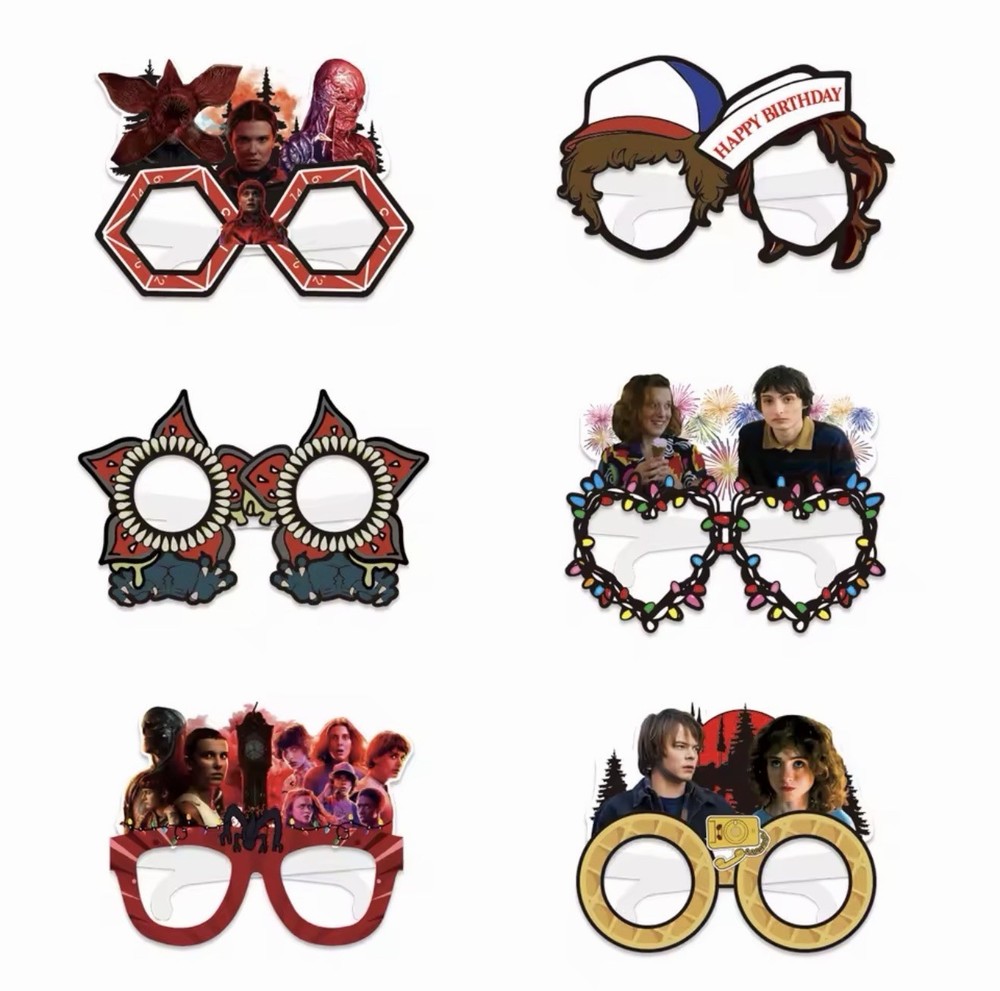 Stranger Things Party Glasses Birthday Photo Booth 12PCS Set