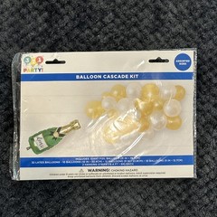 LARGE 32-Balloon Cascade Kit CHEERS 321 Party! 31-inch Foil Balloon & 32 Asst