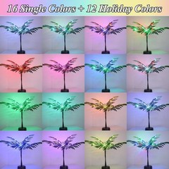 Compact 28 Color LED Palm Tree – Perfect Table Decor for Parties & Holidays