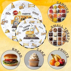 Construction Disposable Birthday Tableware (Plates, Napkins, Forks)
