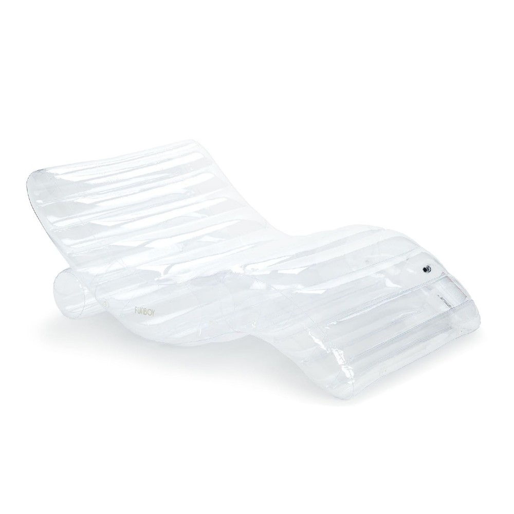 FUNBOY Giant Super Clear Chaise Lounger Pool Float, 12 Person Size