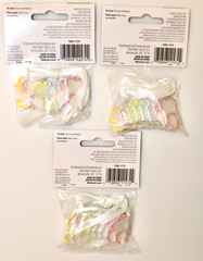 New 3X Wilton Multicolor Baby Romper Baby Shower Tie-On Party Favors 24ct