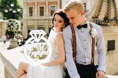 Just Engaged Sign for Engagement Party Photo Booth Props Bridal Shower Decor