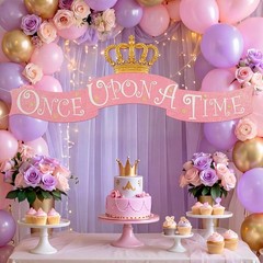 Once Upon a Time Banner Vintage Princess Magical Sign Fairy Tale Party Decor …