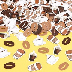 200 PCS Coffee Cup Bean Confetti for Bridal Shower Birthday Party Table Decor