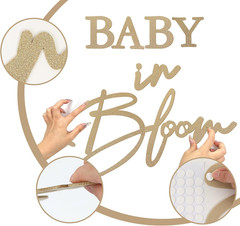 Baby in Bloom Sign, 16”X24” Felt Letter Baby Shower Sign Baby in Bloom Party Dec