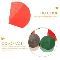 6 Pcs Paper Crepe Streamers Decorative Streamers for Christmas Birthday Party