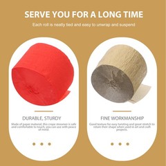 6 Pcs Paper Crepe Streamers Decorative Streamers for Christmas Birthday Party