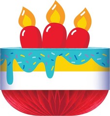 SAY HOORAY! BUBBLY BIRTHDAY HONEYCOMB CENTERPIECE [AH]