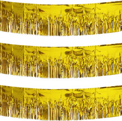 3 Pack Blue Total 30 Feet Foil Fringe Garland Metallic Tinsel Banner Wall Hangin