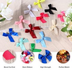 Mini Ribbon Crafts Gift Wrapping Bows, Premade Bow 50 Pcs 2 Inch Dark Mix