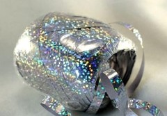 HOLOGRAPHIC SILVER Curling Ribbon Egg (75 ft.)