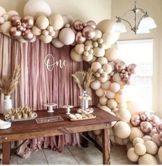 Blush Ivory Balloons Garland Kit Arch 80 PCs Birthday Parties Reception Decor