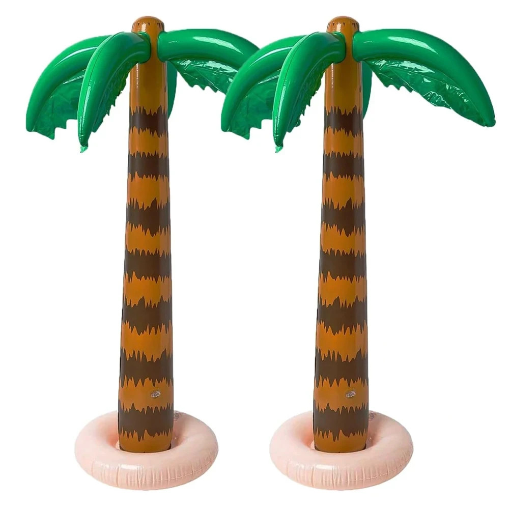 2PCS Inflatable Coconut Palm Tree Beach Pool Hawaiian Party Balloon Decor
