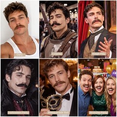 Fake Mustache and Beard for Men, Real Human Hair Hand-Tied Facial Hair Piece …