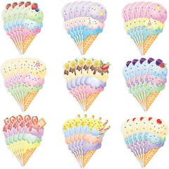 45 PCS 5.9×2.4 Inch Ice Cream Party Decoration Cutouts Bulletin Board Decor