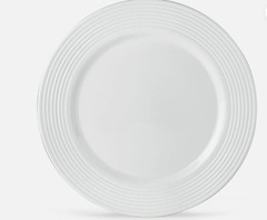 Lenox Tin Can Alley 7-Degree Dinner Plate, White, 2 Count White