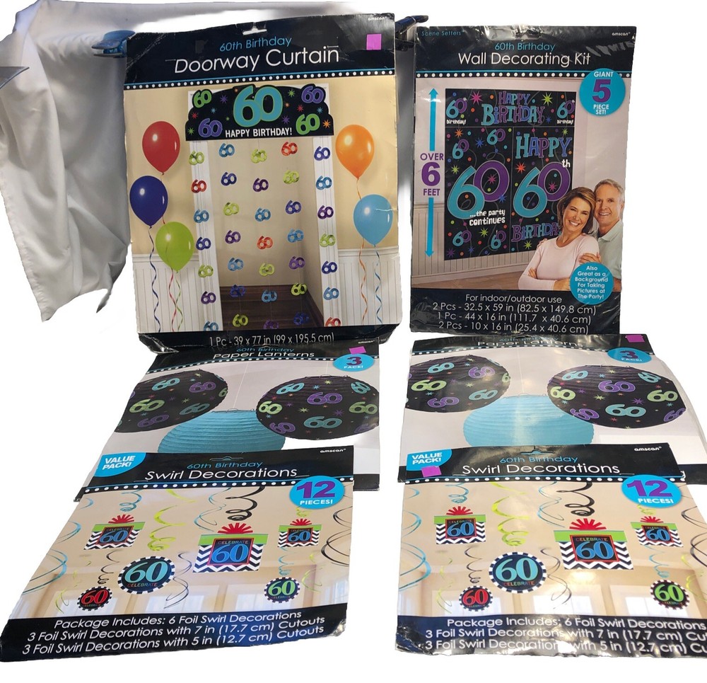 60th birthday party decorations Amscan -A4